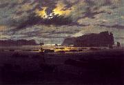 Caspar David Friedrich Northern Sea in the Moonlight Sweden oil painting artist